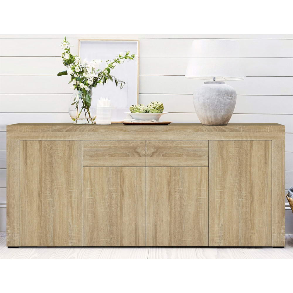 Buffet Sideboard Cabinet Storage 4 Doors Cupboard Hall Wood Hallway Table