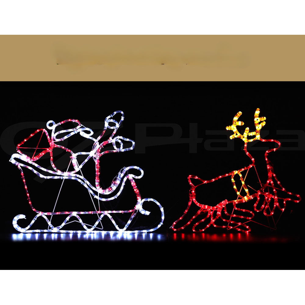 Christmas Motif Lights LED Rope Reindeer Colourful Xmas - 5m