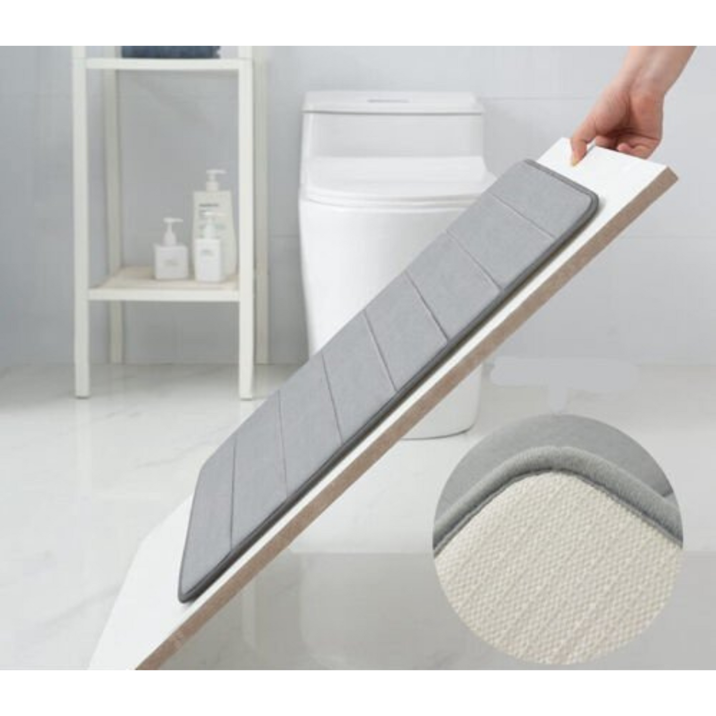 1pc Non-Slip Soft Absorbent Memory Foam Bath Mat Bathroom Bedroom Floor Tub Rug