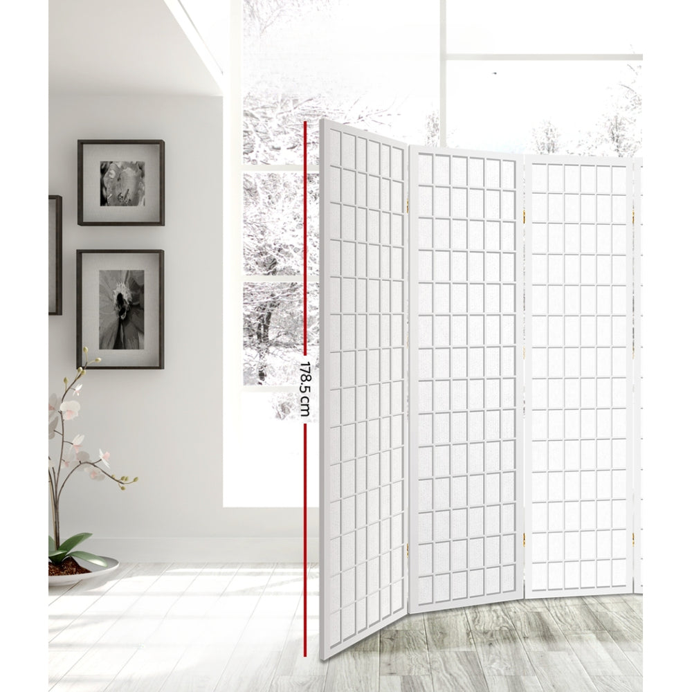 Room Divider Screen Wood Timber Dividers Fold Stand Wide White 8 Panel