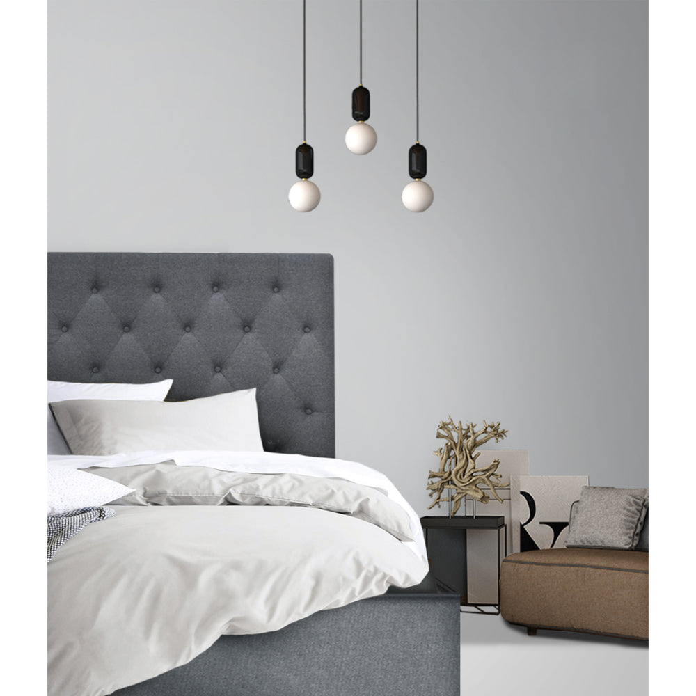 Bed Head Headboard King Single Bedhead Fabric Grey