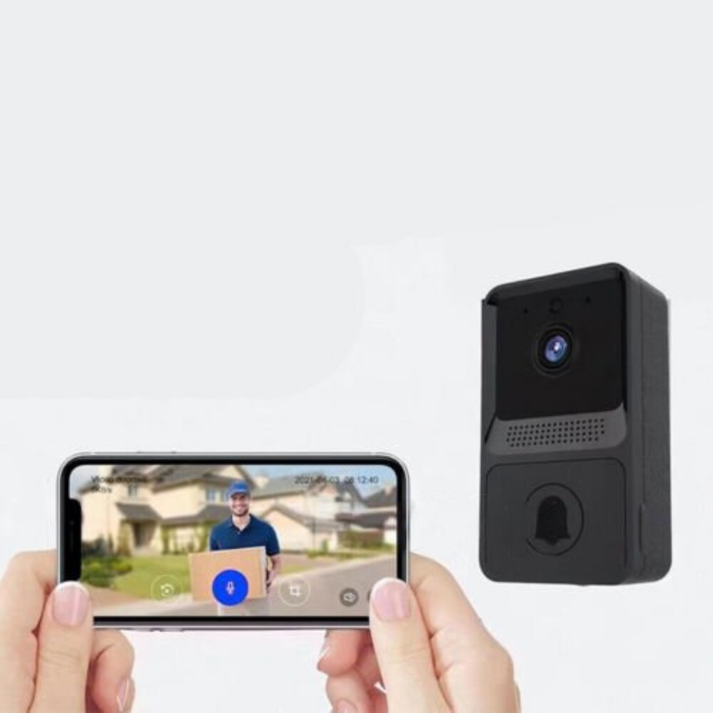 WiFi Smart Video Doorbell Wireless Door Bell with Intercom Ring Security Phone Camera