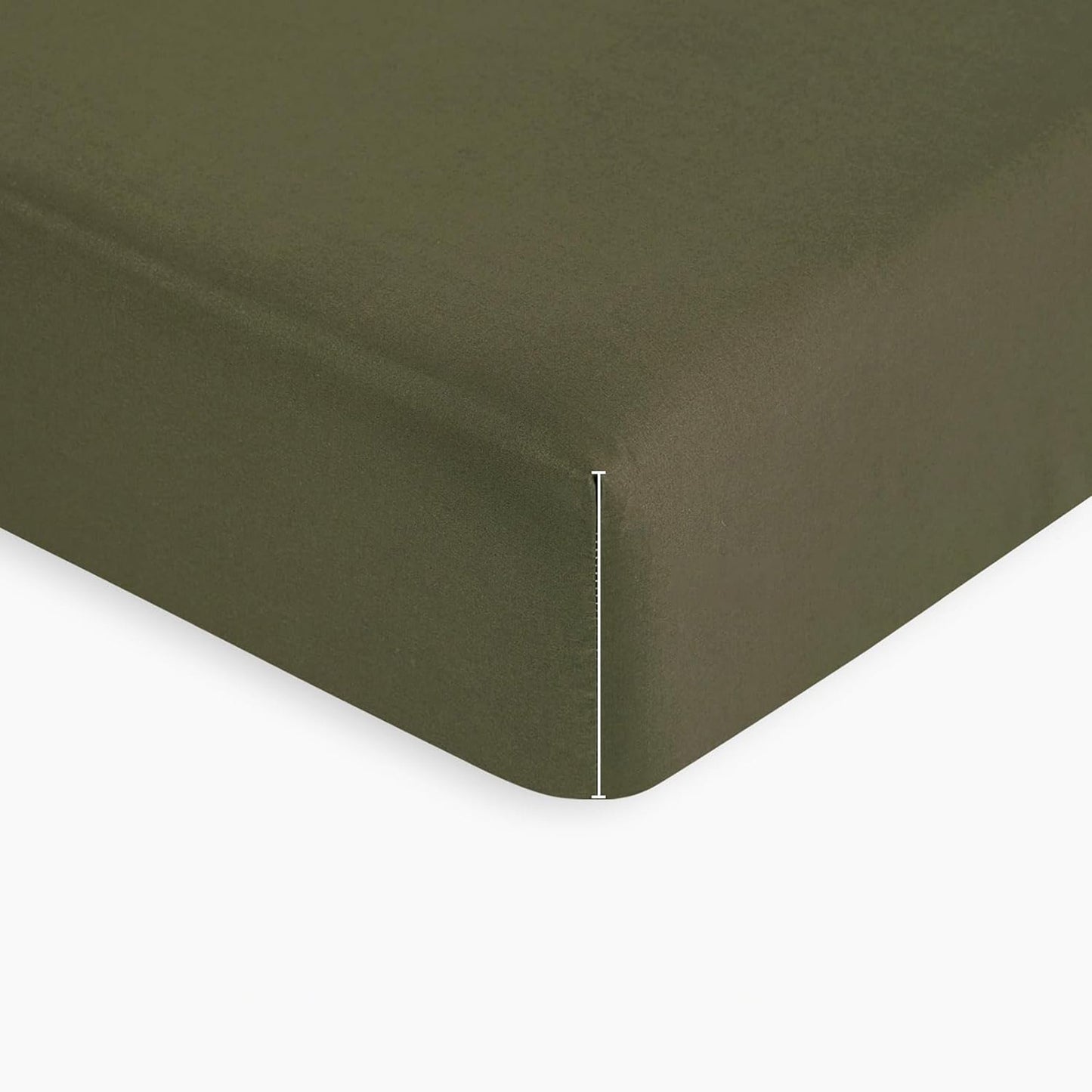 1000TC Ultra Soft Microfibre Extra Deep Fitted Sheet Set - Olive Green