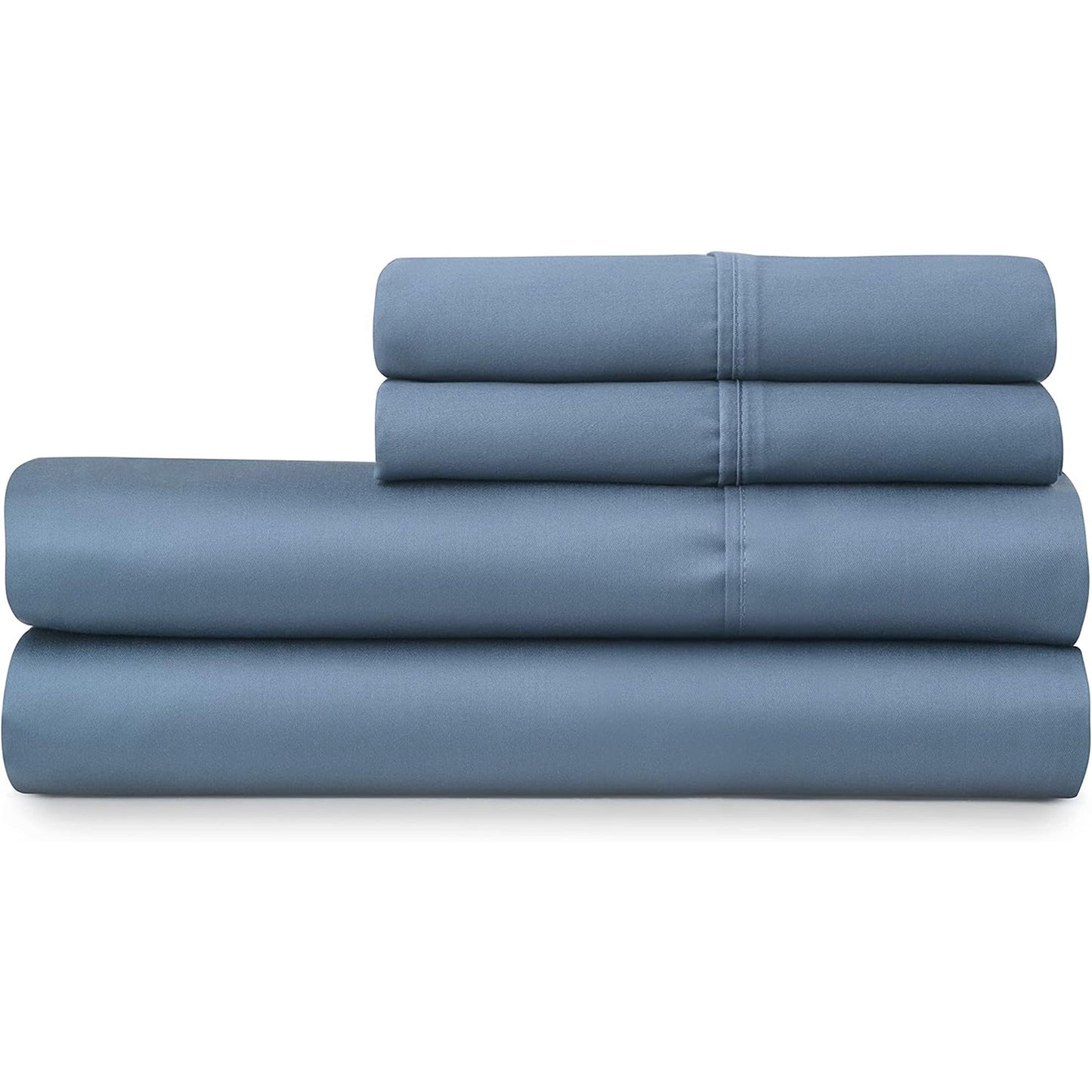 100% Cotton Soft and Durable Sateen Bed Sheet Set - Blue
