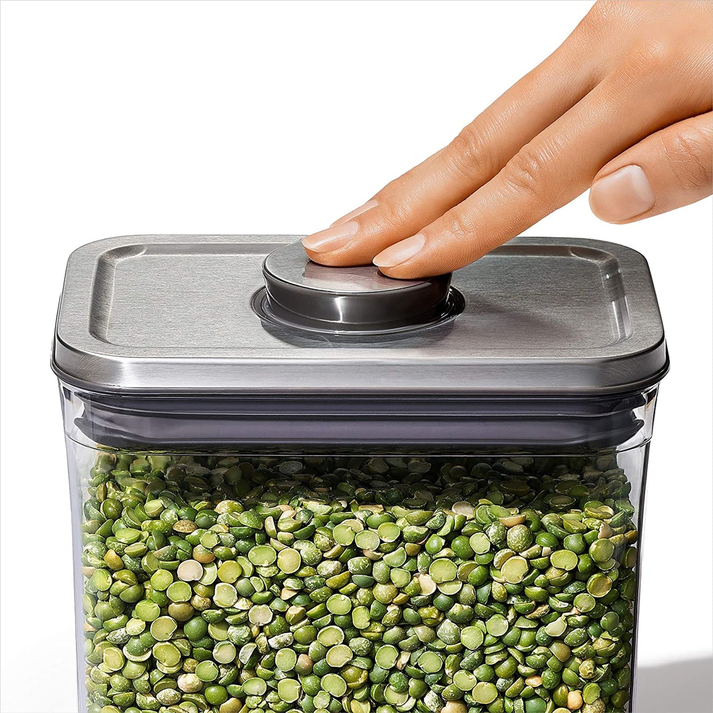 Stainless Steel Pop Rectangle Container 1 Litre - Clear