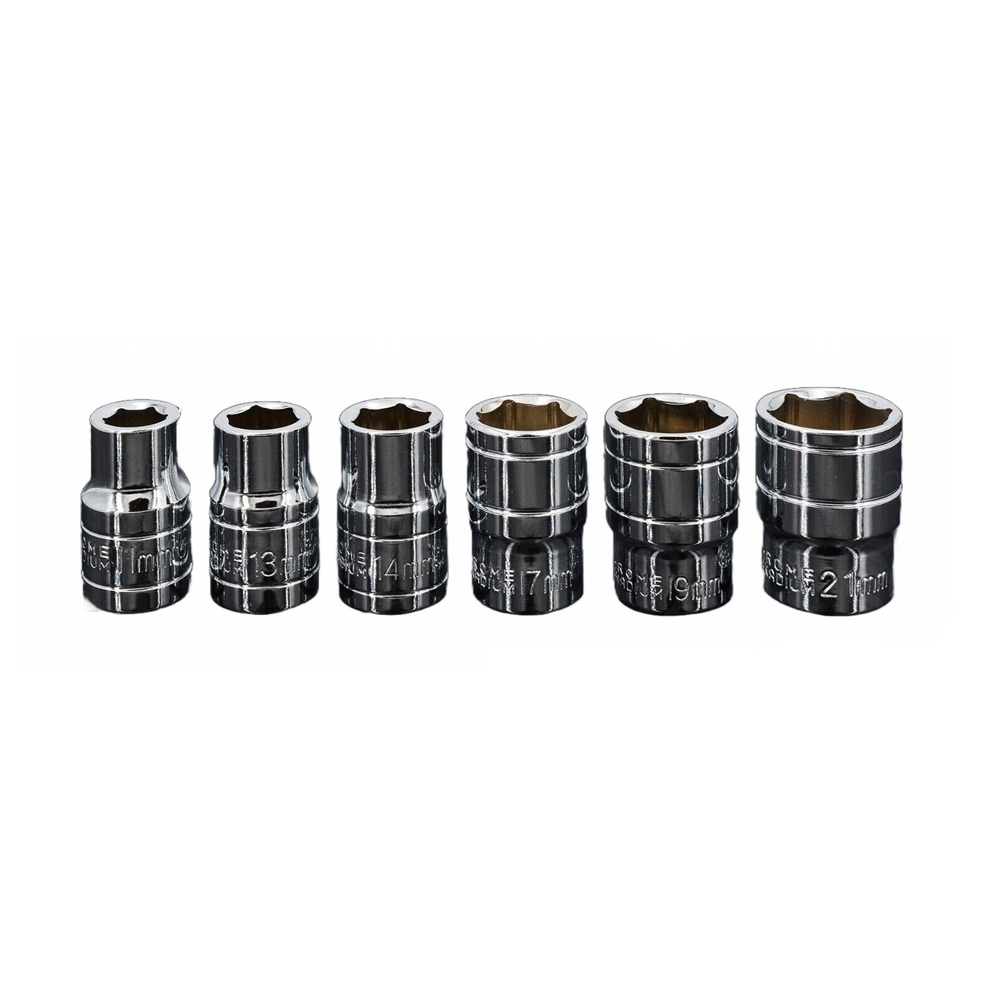 CRV Drive Sockets Set Power Tools Sizes 5 to 21mm