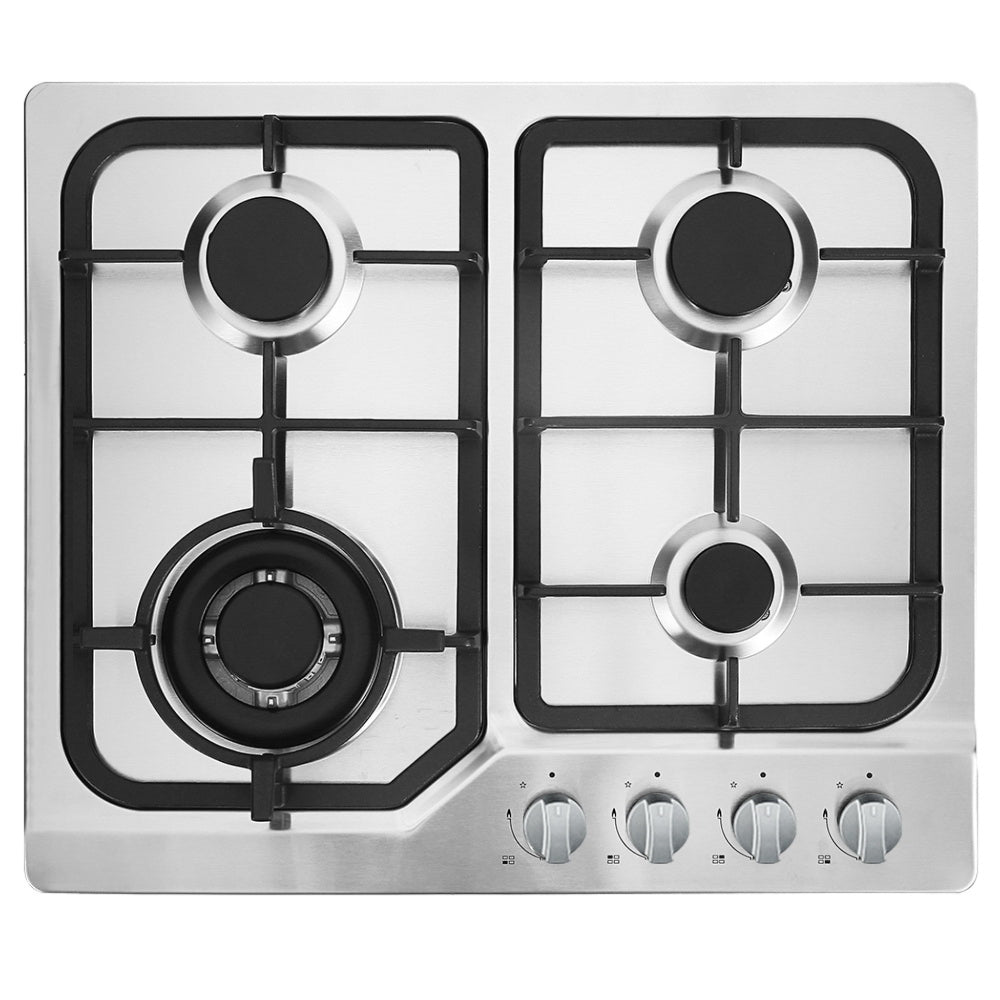 Gas Cooktop 60cm Gas Stove Cooker 4 Burner Cook Top Konbs NG LPG Steel