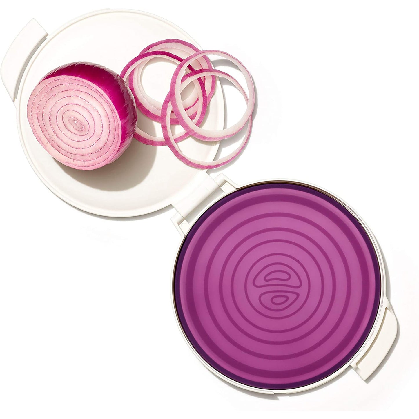 Cut and Keep Silicone Onion Saver 26.8x3.94x10.67 cm - Purple