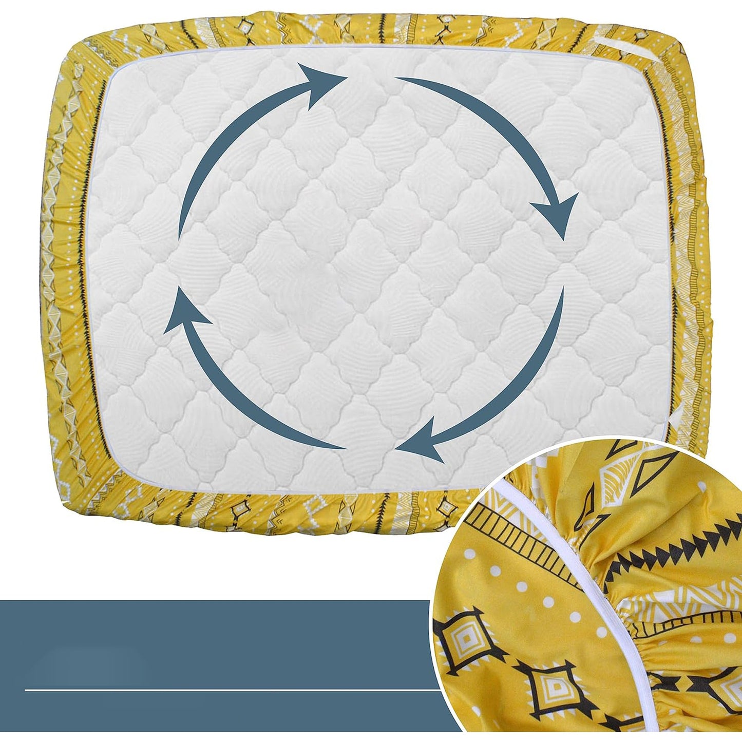 Soft and Lightweight Microfibre Deep Bed Sheet Set - Yellow