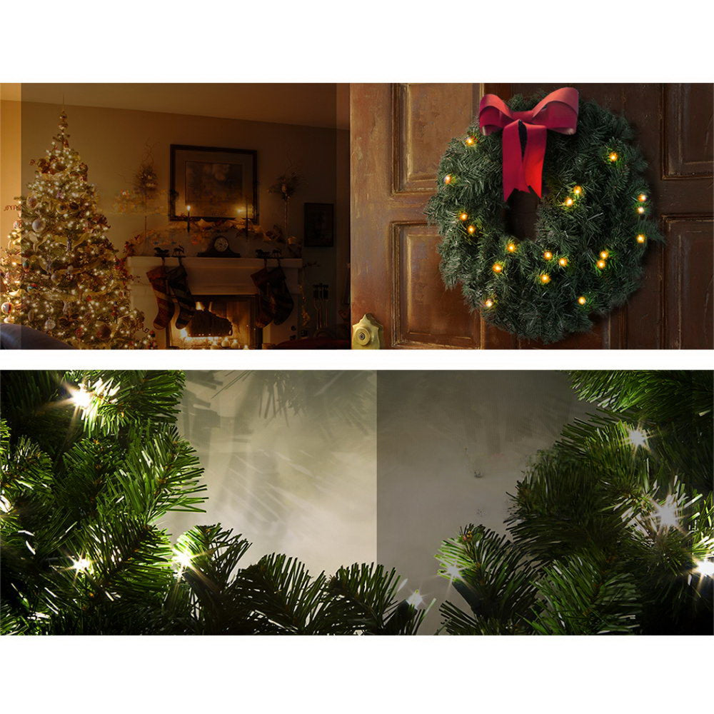 Christmas Wreath Tree Xmas Green Decor - 60cm