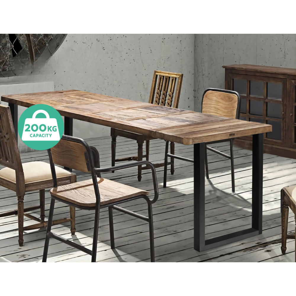 2x Coffee Dining Steel Table Legs 71x50CM Industrial Vintage Bench Metal Box