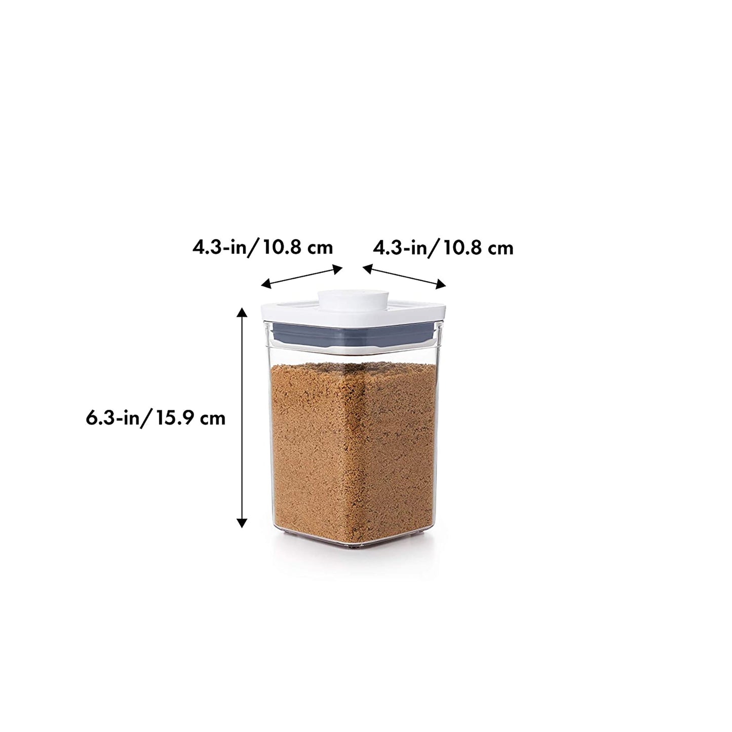 Small Square 1 Litre Canister Made from BPA Free Plastic