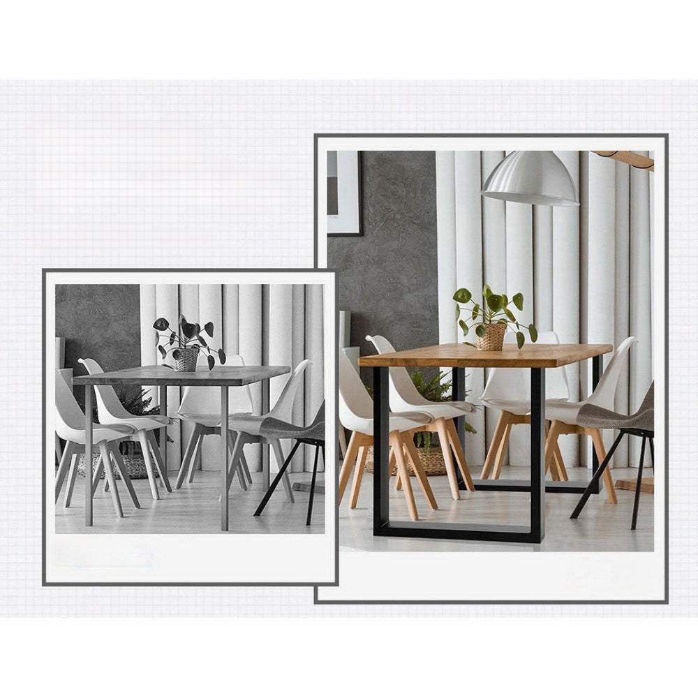 2x Coffee Dining Table Legs Steel Industrial Vintage Bench Metal Box Shape 710MM