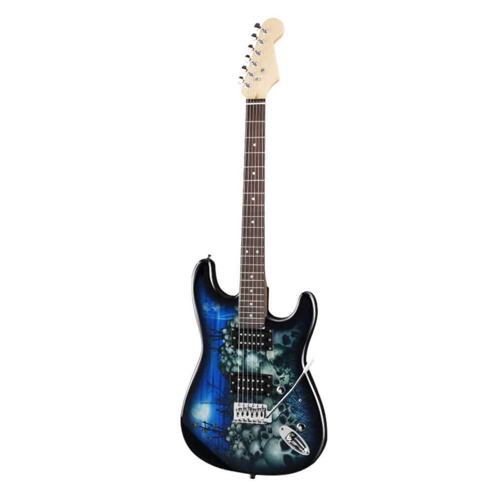 Electric Guitar Music String Instrument Rock Blue Carry Bag Steel String
