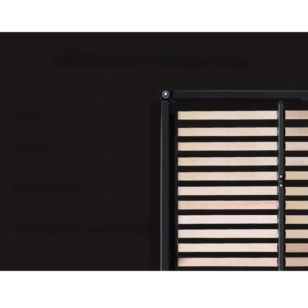 Bed Frame Fabric Gas Lift Storage - Grey King