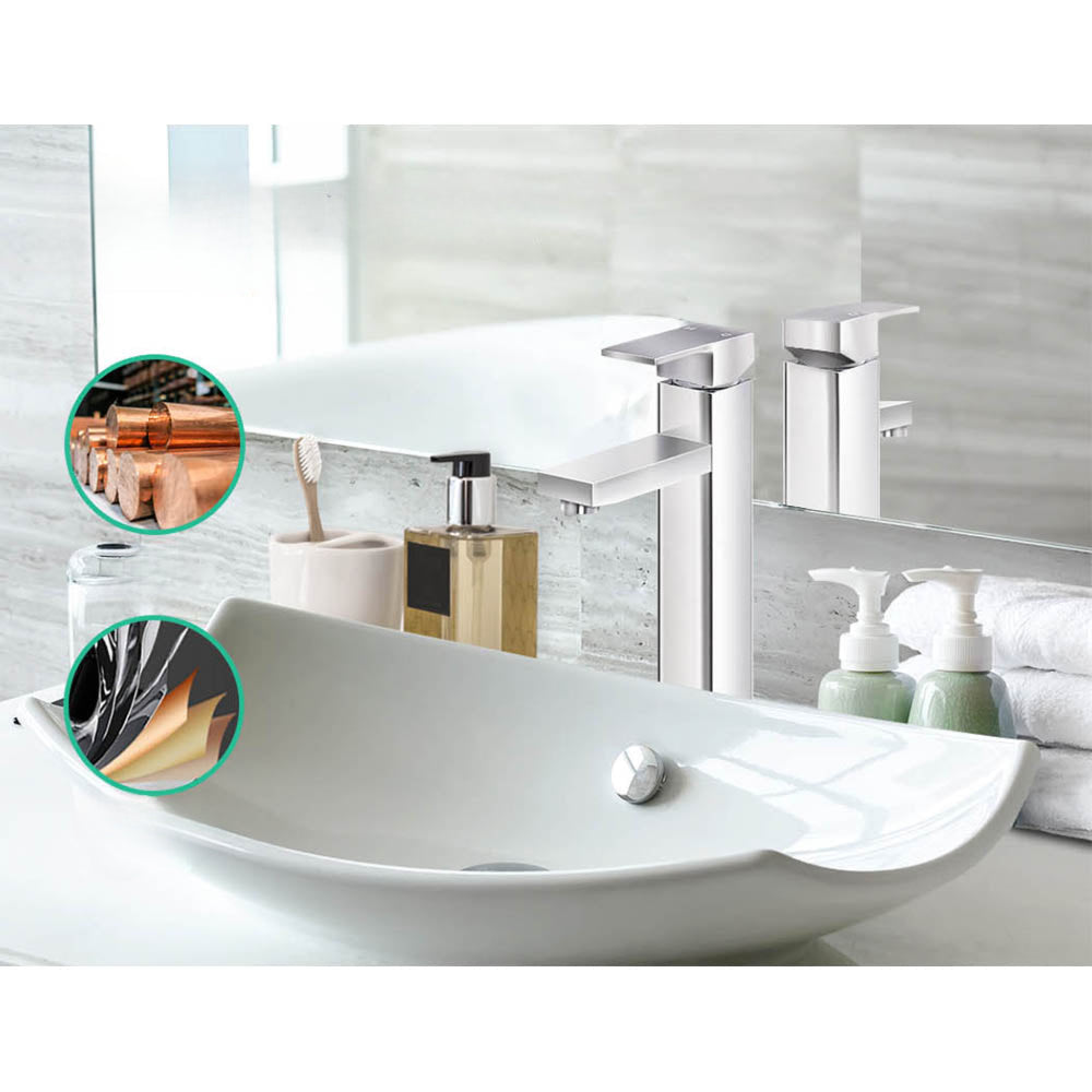 Basin Mixer Tap Faucet Silver