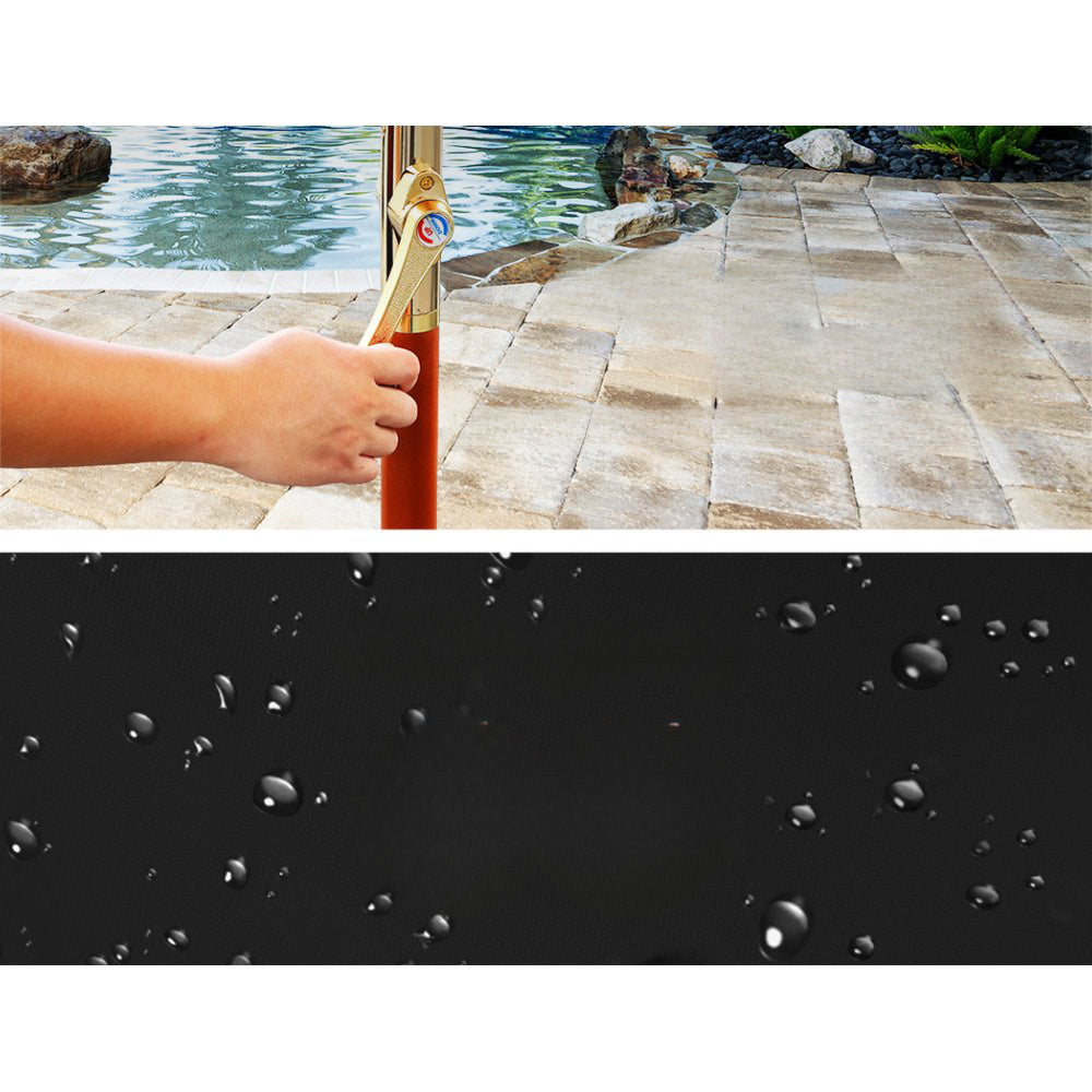 Garden Outdoor Umbrella with Base Pole Stand Black - 3m