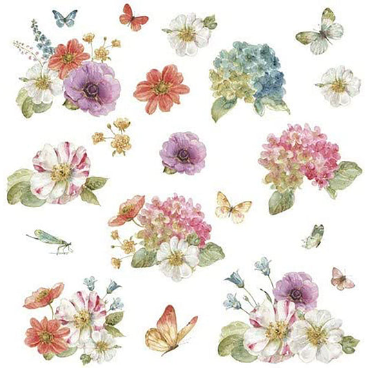 Garden Bouquet Peel and Stick 20 Wall Decals for Living Room Bedroom Kitchen