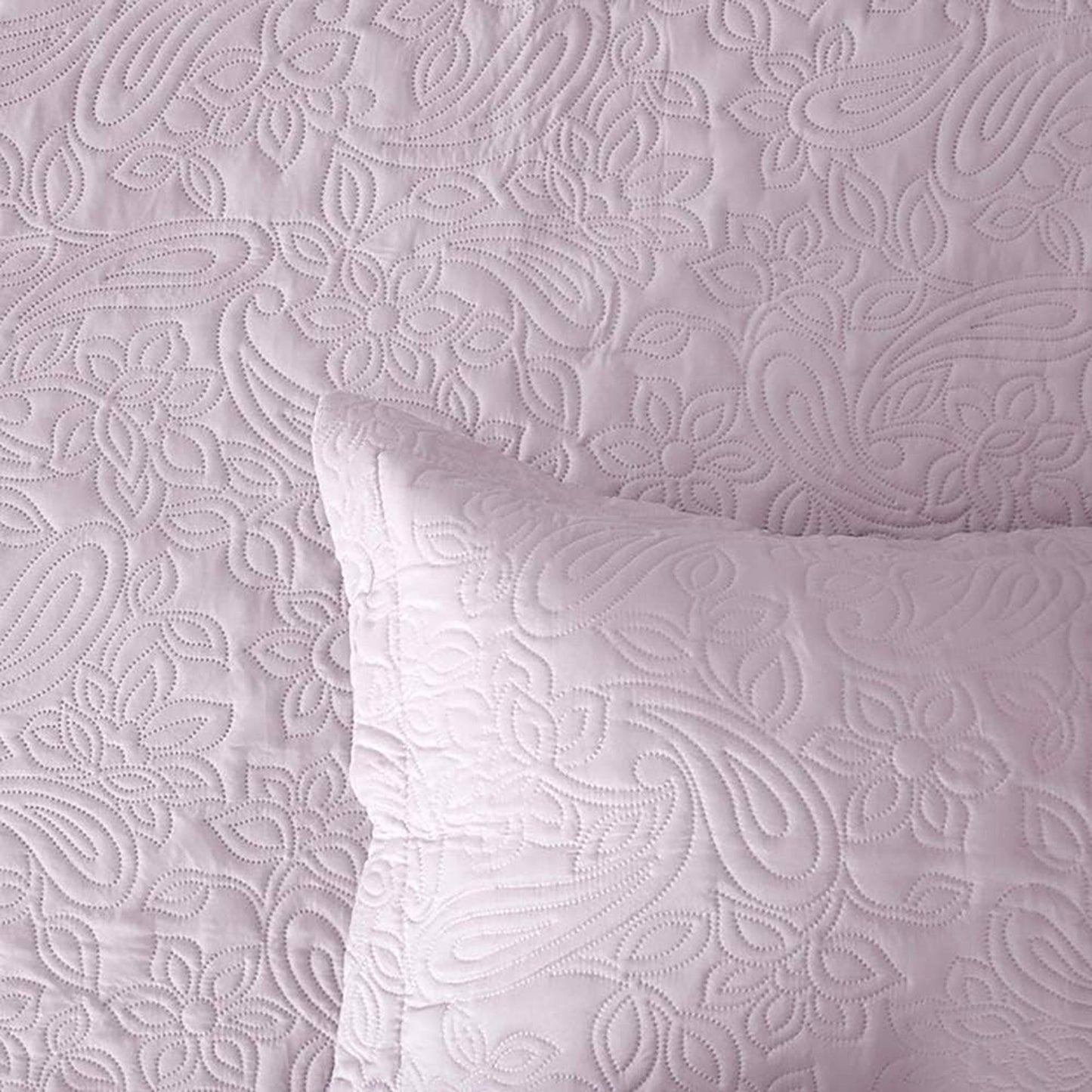 Intricate Paisley Embossed Coverlet Set - Dusk