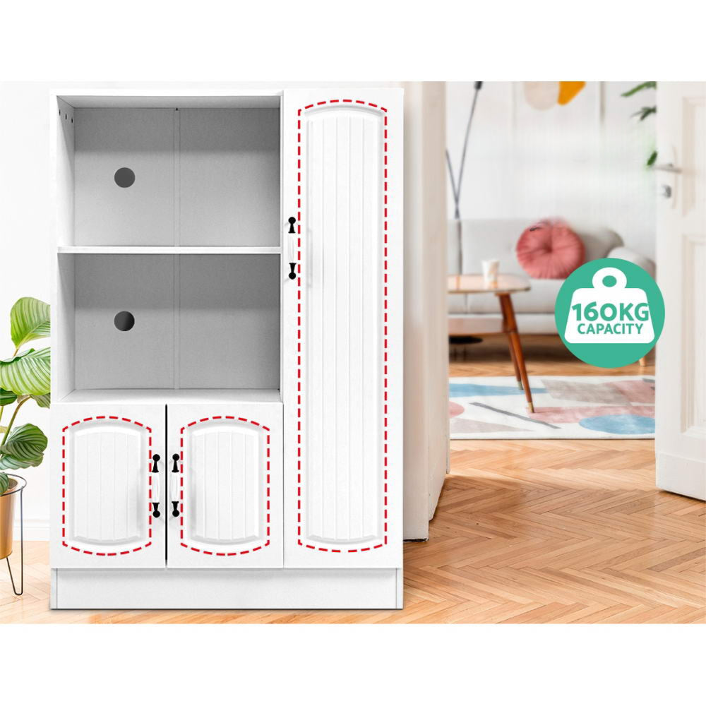 Buffet Sideboard Cabinet Storage Cupboard Doors White Kitchen Hallway