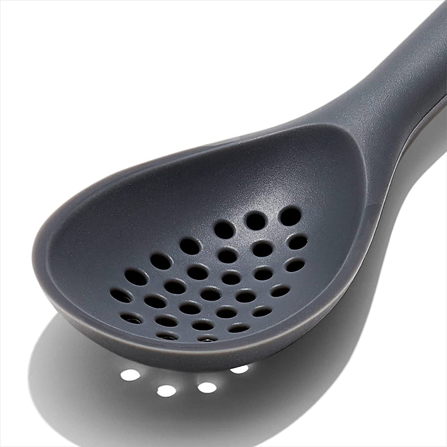 Silicone Slotted Spoon Kitchen Utensil - Black