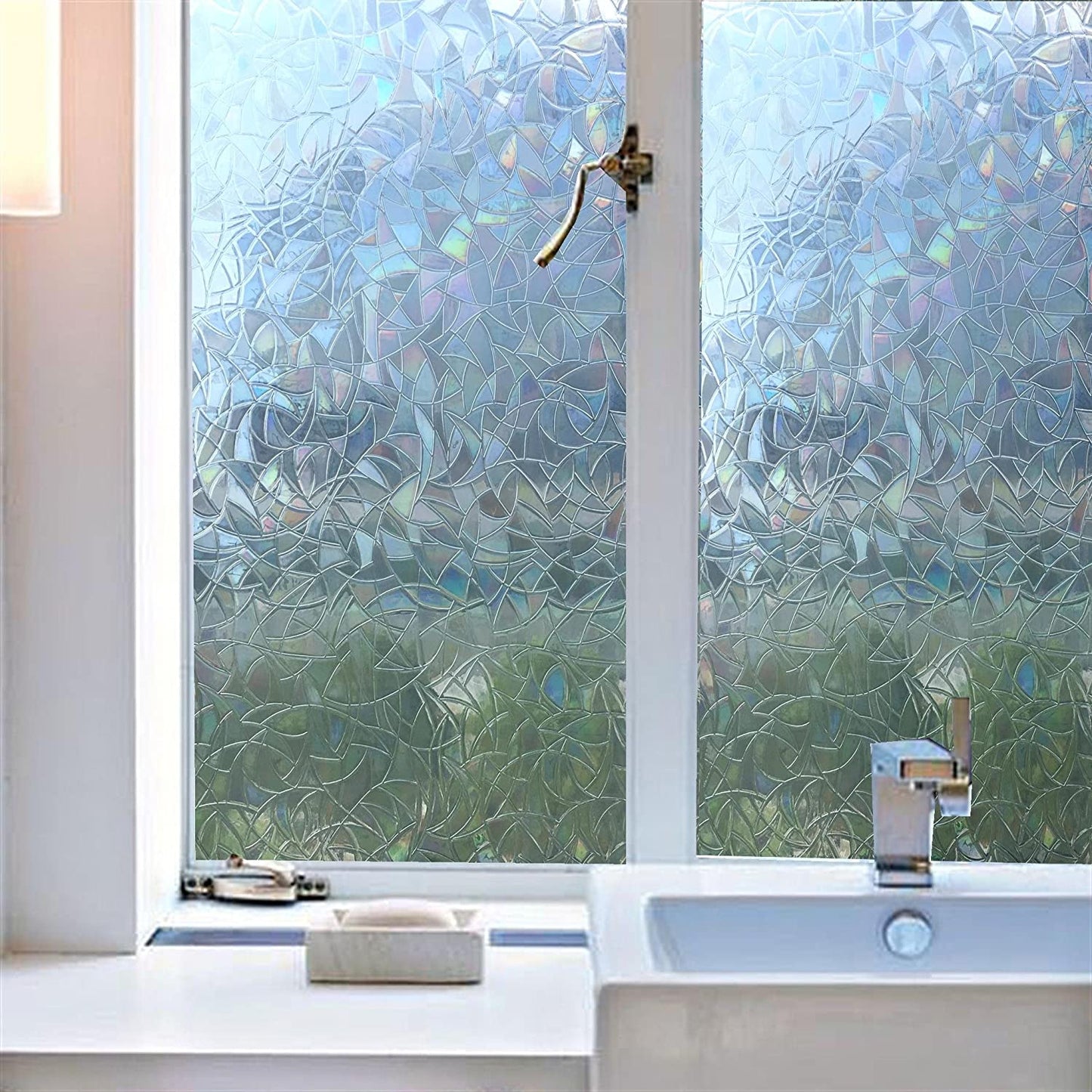 3D Privacy Anti UV Removable Static Cling Window Film 45x254 cm