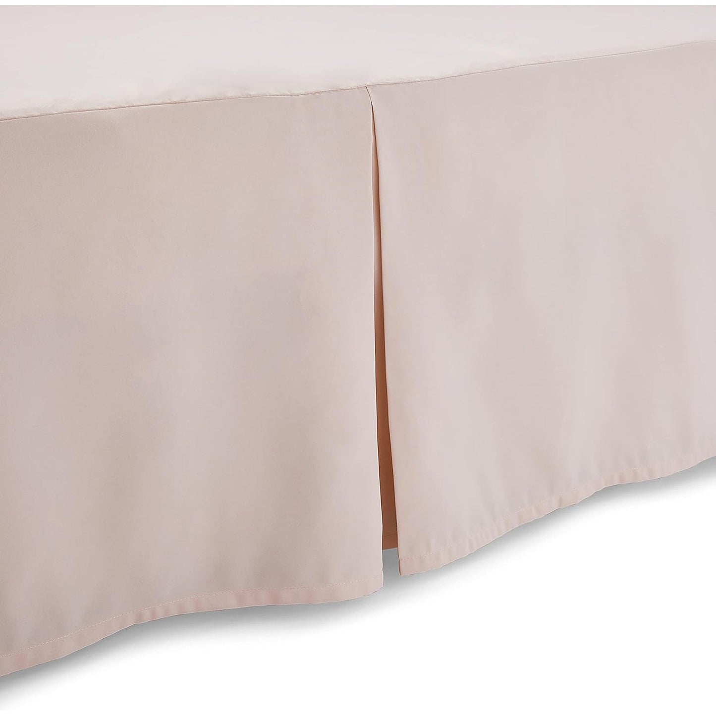 Polyester Lightweight Pleated Bed Skirt - Blush Pink