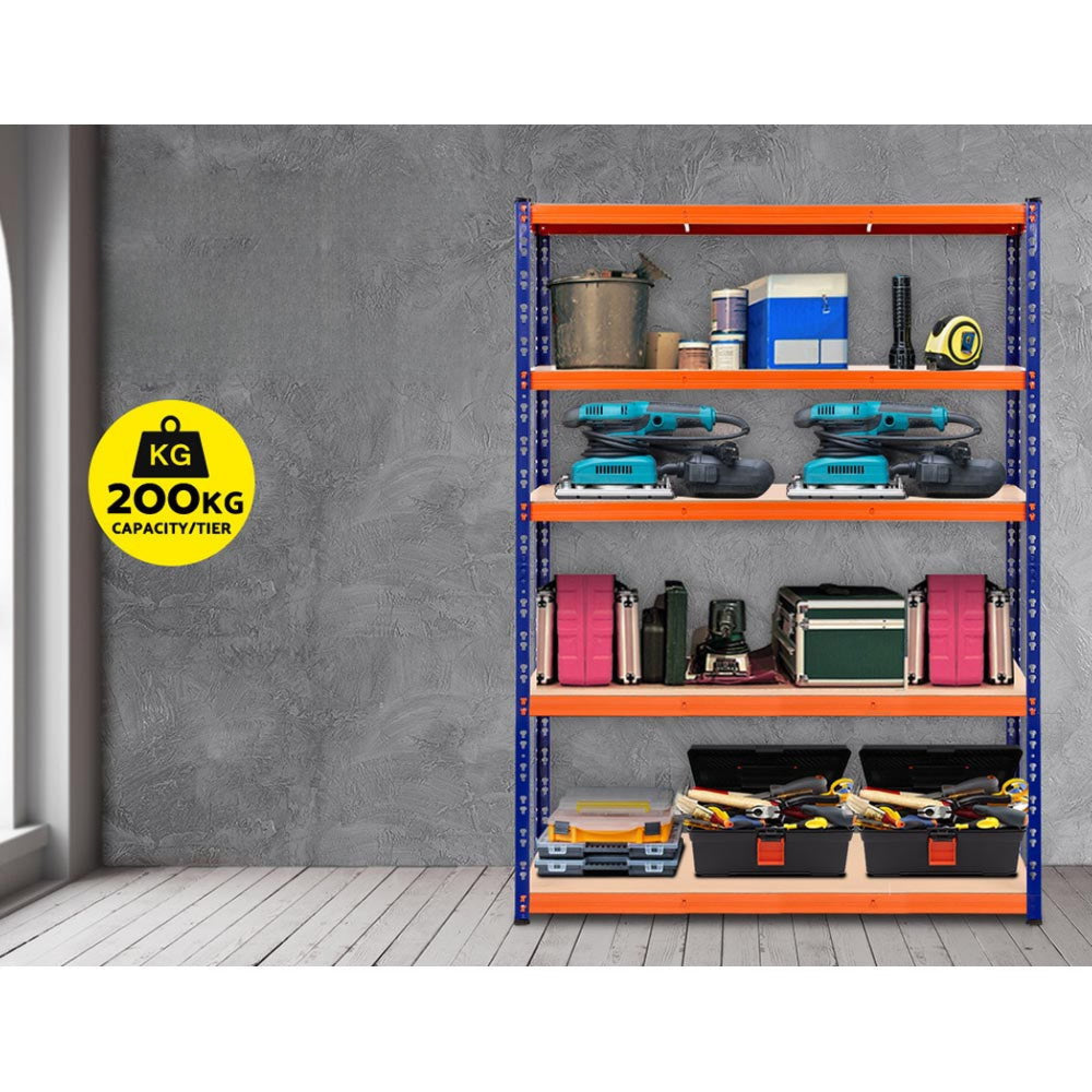 Steel Garage Shelving Warehouse Rack Pallet Storage - Orange and Blue