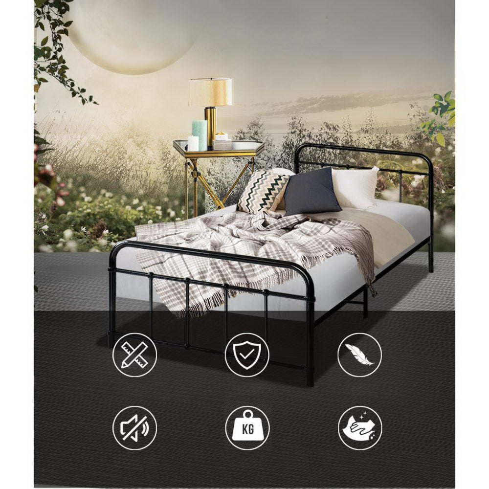 Metal Bed Frame - Single (Black)