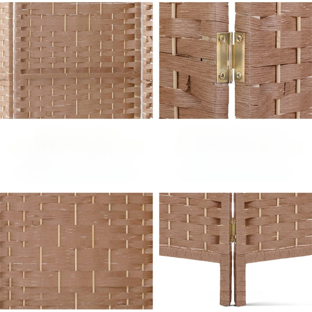 8 Panel Room Divider Screen Privacy Timber Foldable Dividers Stand Natural