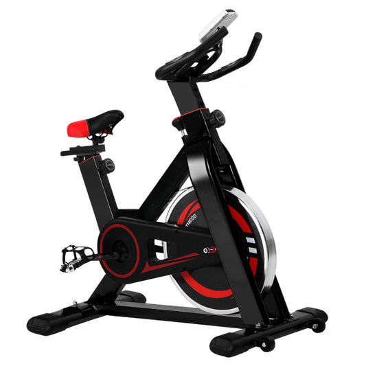 Spin Exercise Bike Cycling Fitness Home Workout Gym Black - Max User Weight 110kg