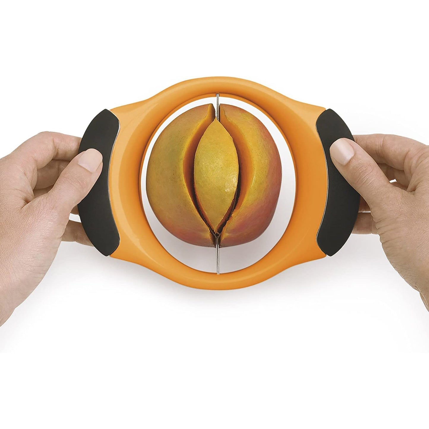 Stainless Steel Blade Mango Splitter with Non Slip Grip - Orange