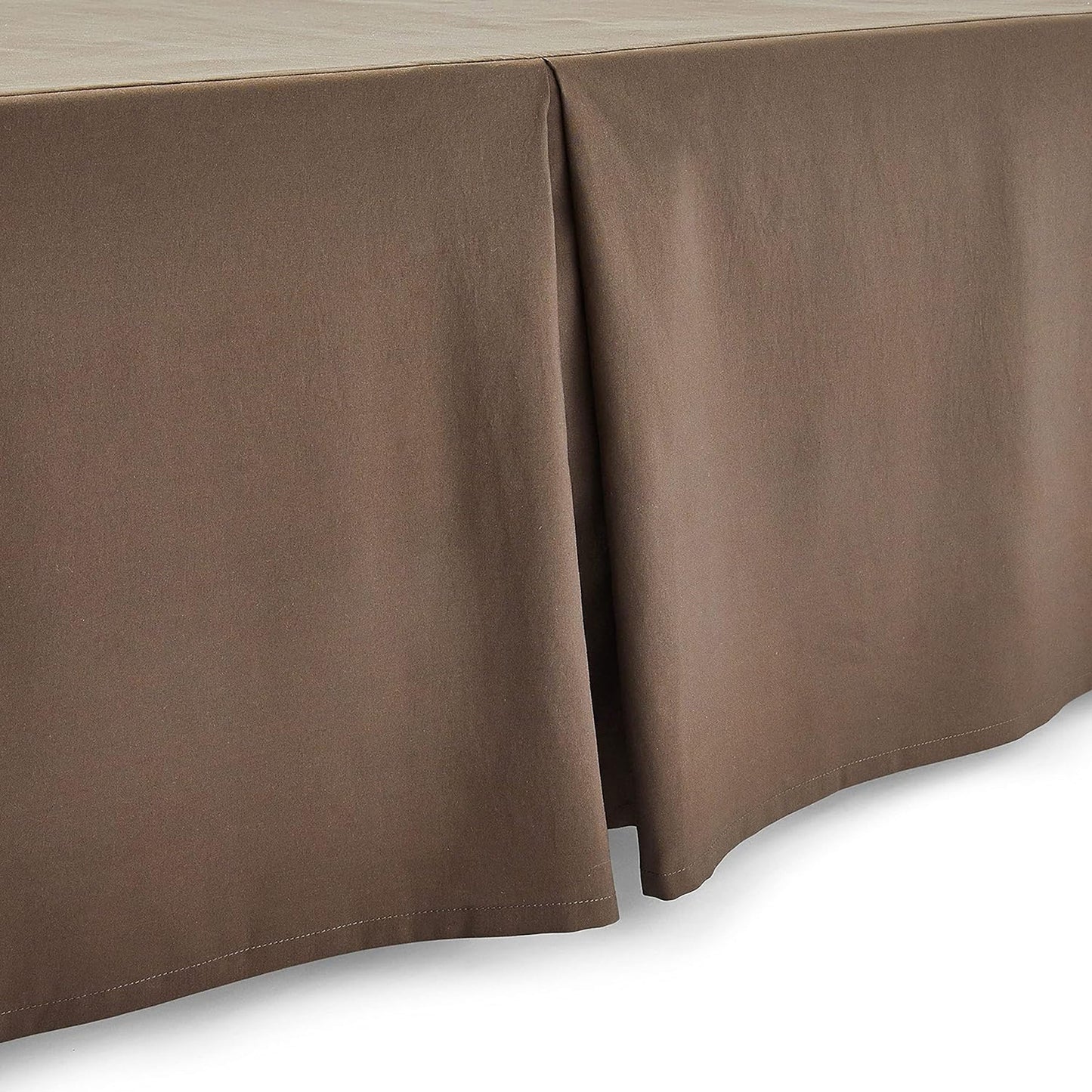 Polyester Lightweight Pleated Bed Skirt - Chocolate