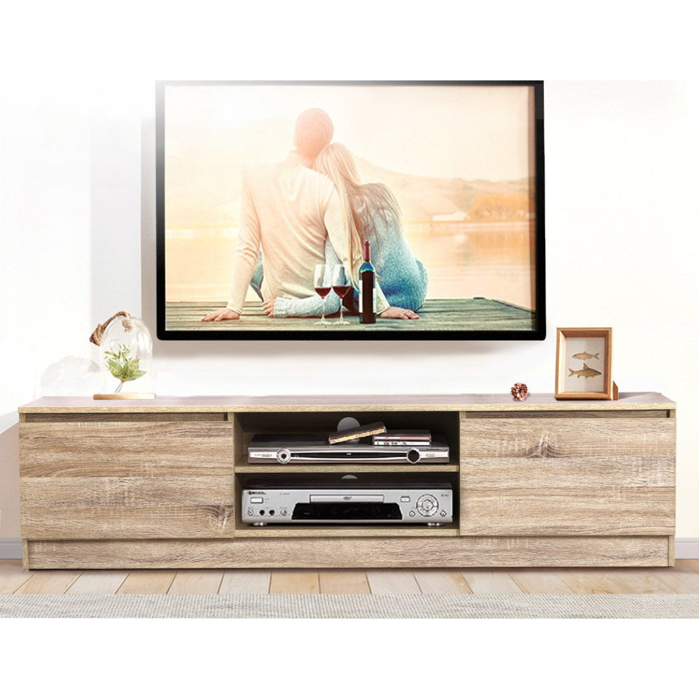160CM TV Stand Entertainment Unit Lowline Storage Cabinet Wooden