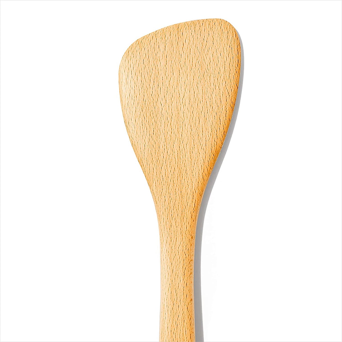 Solid Beechwood Wooden Saute Paddle - Brown