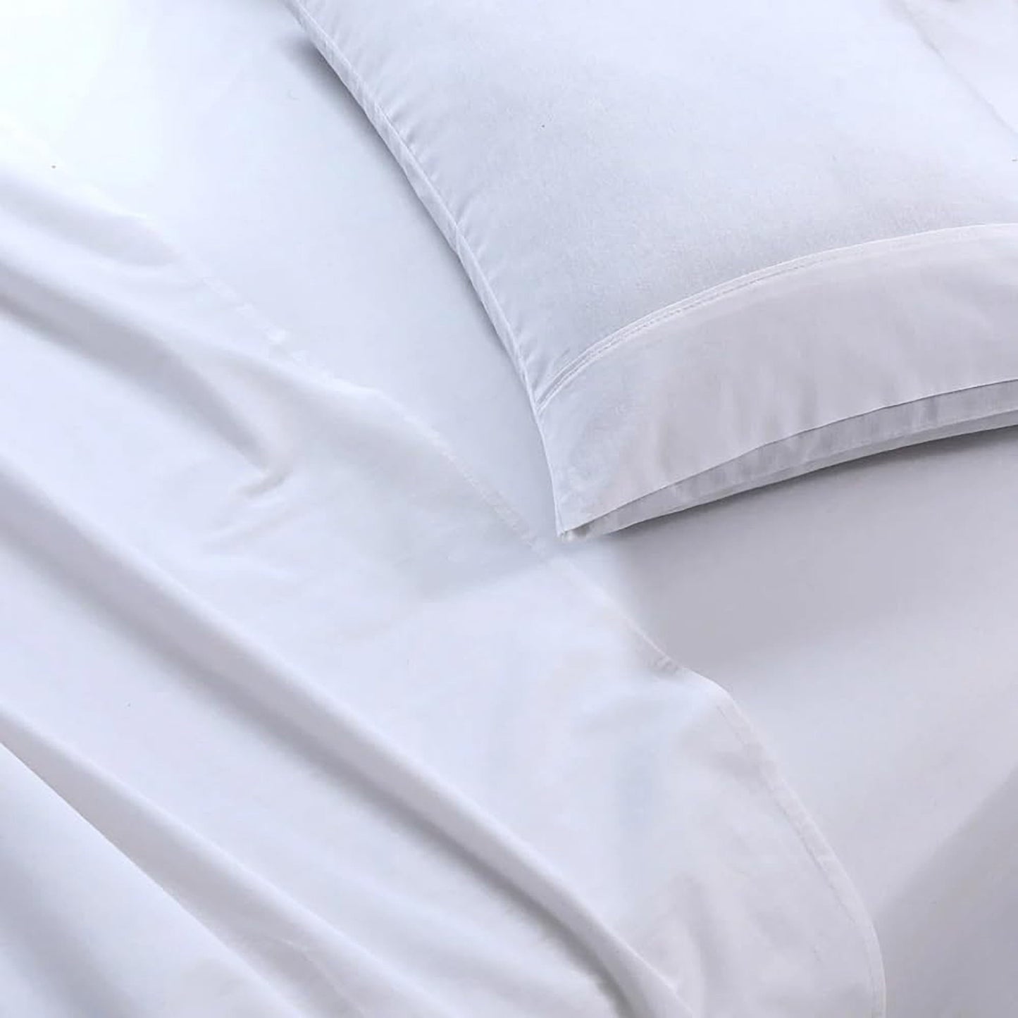 100% Cotton Vintage Washed Bed Sheet Set - White