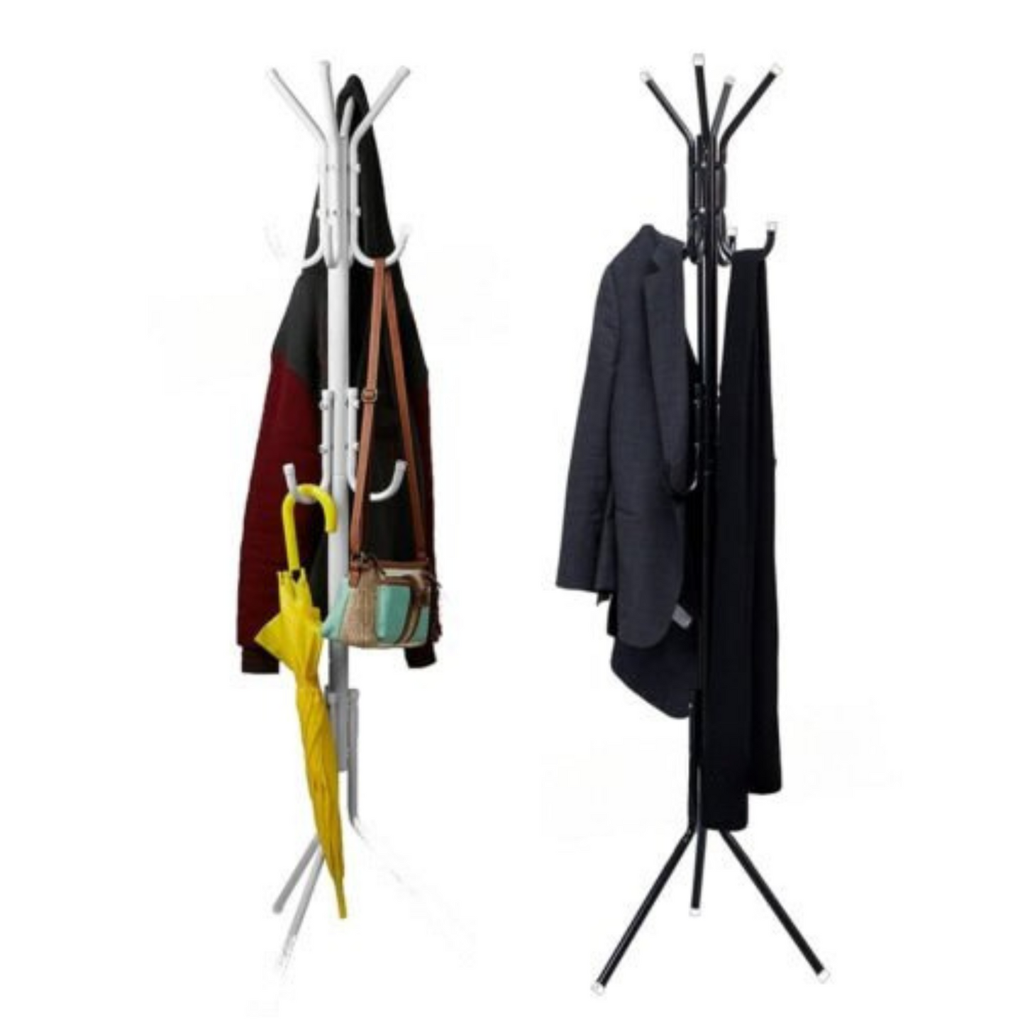 Metal Tree Style 12 Hook Cloth Hanger Stand Hat Clothes Rack