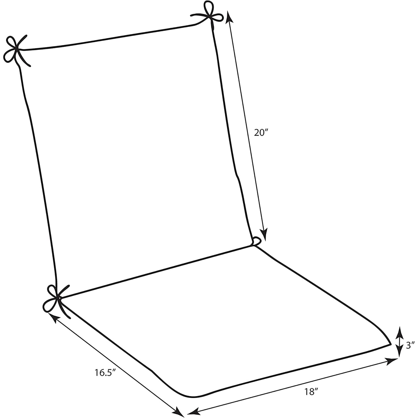 Outdoor Indoor New Damask Marine Square Corner Chair Cushion - Blue