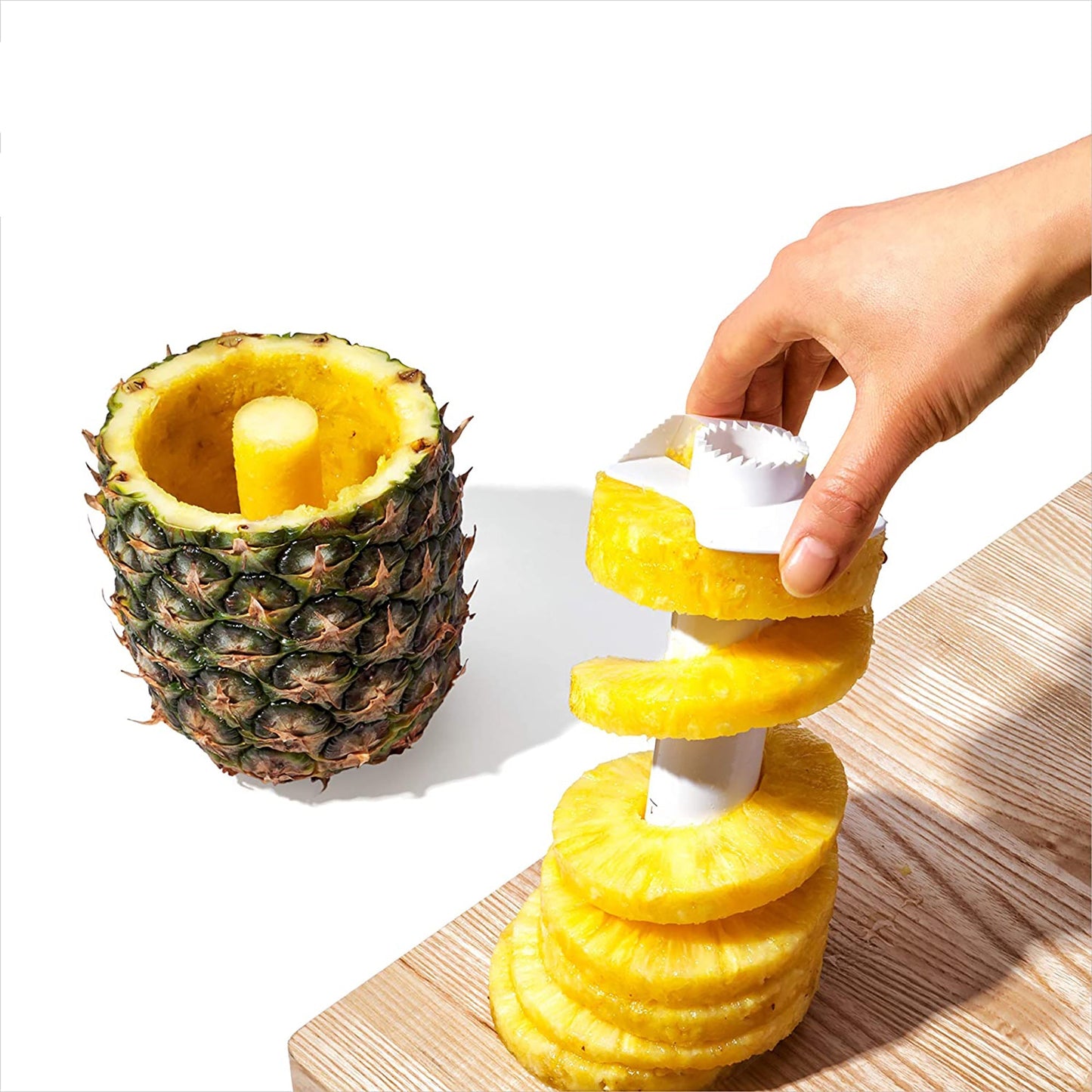 Good Grip Ratcheting Pineapple Slicer - White
