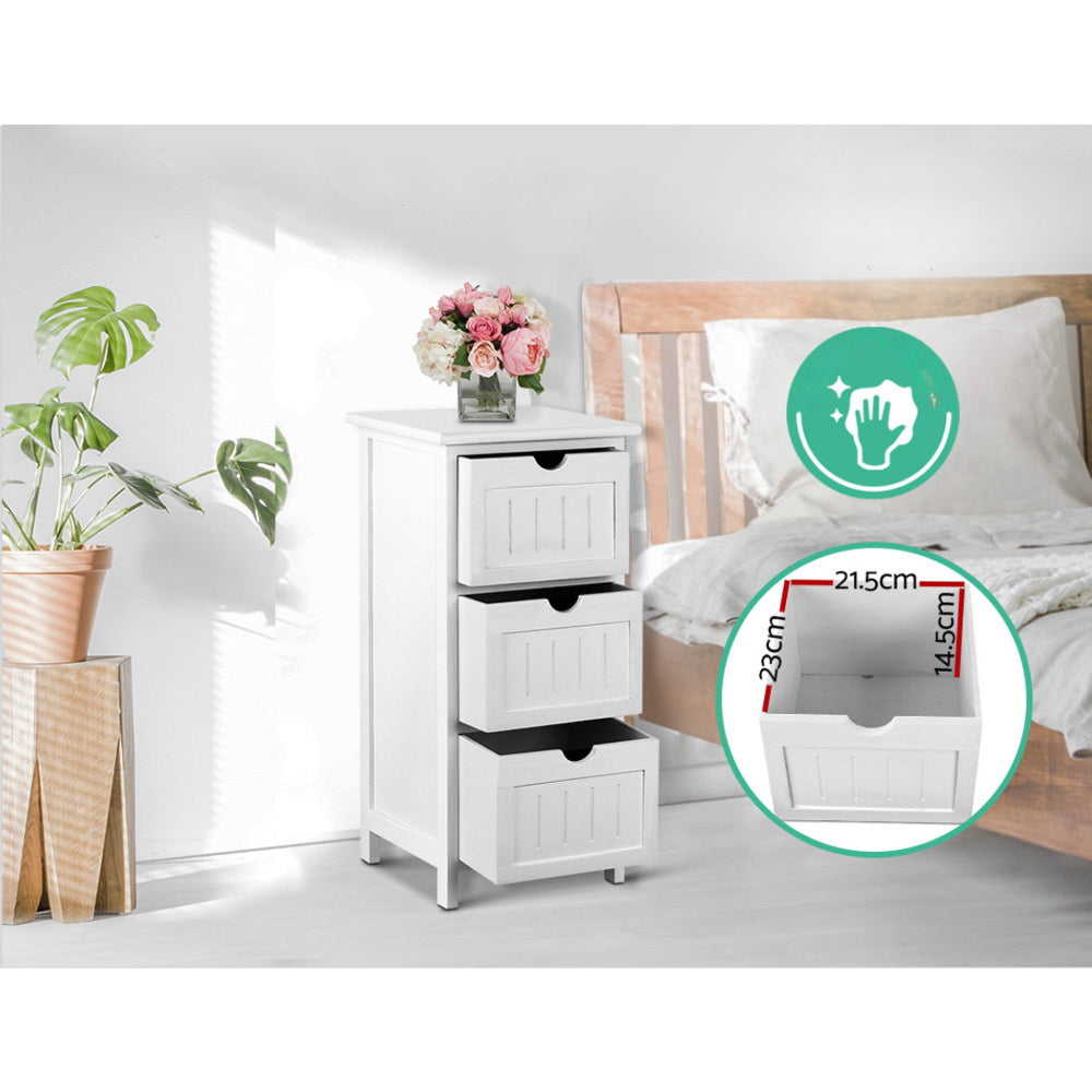 Bedside Table - White