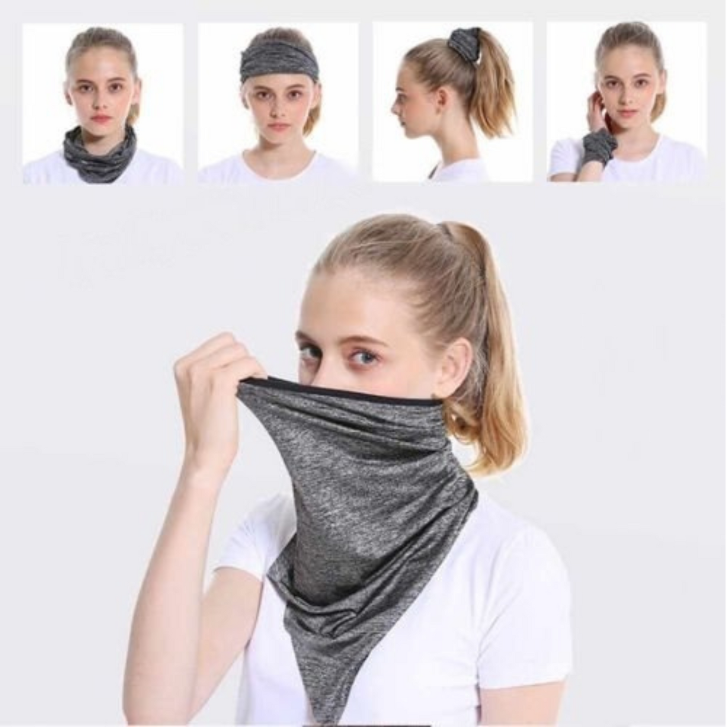 Half Face Mask Scarf Balaclava Neck Cover for Motorcycle Cycling UV Sun Protection