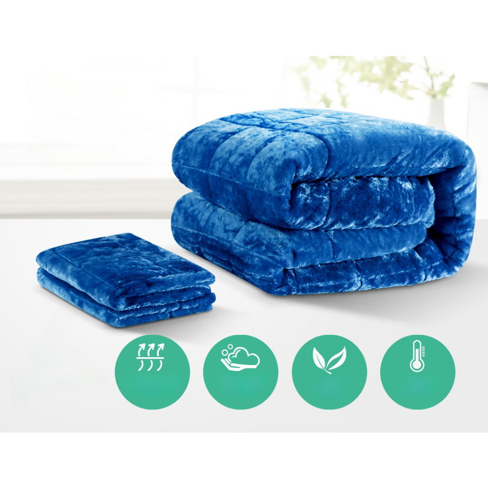 Bedding Faux Mink Quilt Teal - Queen/King/Super King