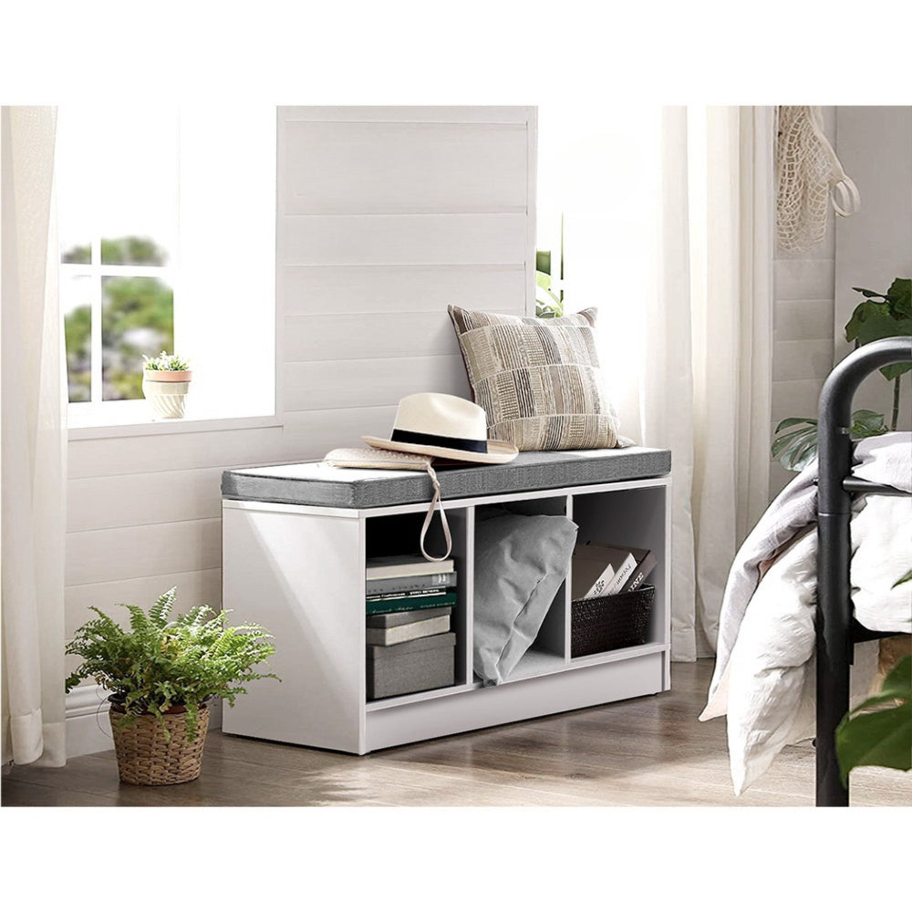 Shoe Cabinet Bench Shoes Organiser Storage Rack Shelf White Box Seat