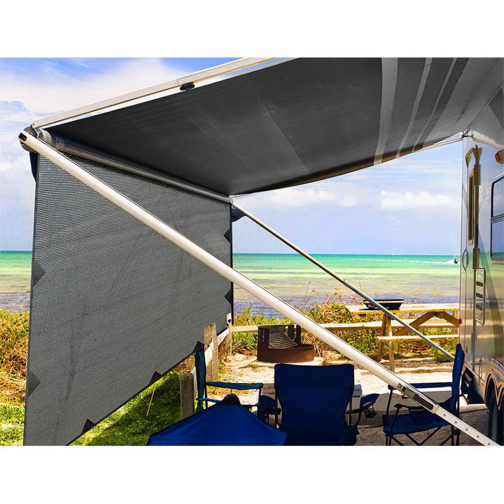 Caravan Privacy Screens Roll Out Awning 4.3X1.95M End Wall Side Sun Shade Screen