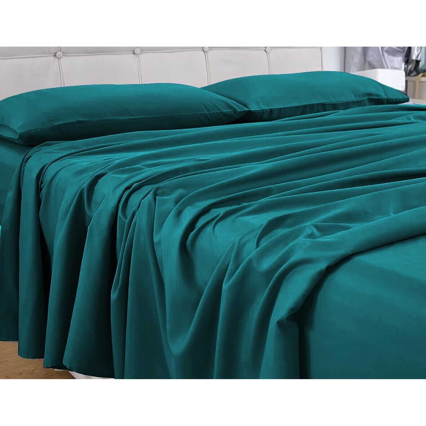 1000TC Luxurious Soft Microfibre Bed Sheet Set - Teal