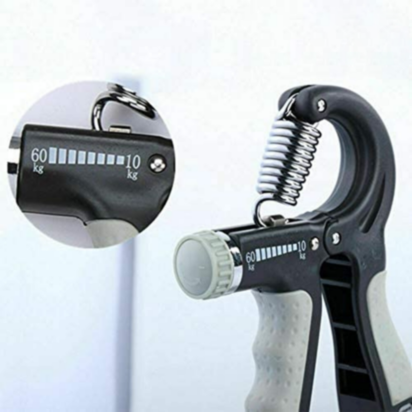 Adjustable Hand Grip Strength Trainer Exercise Power Forearm Wrist Gym 10 to 60kg