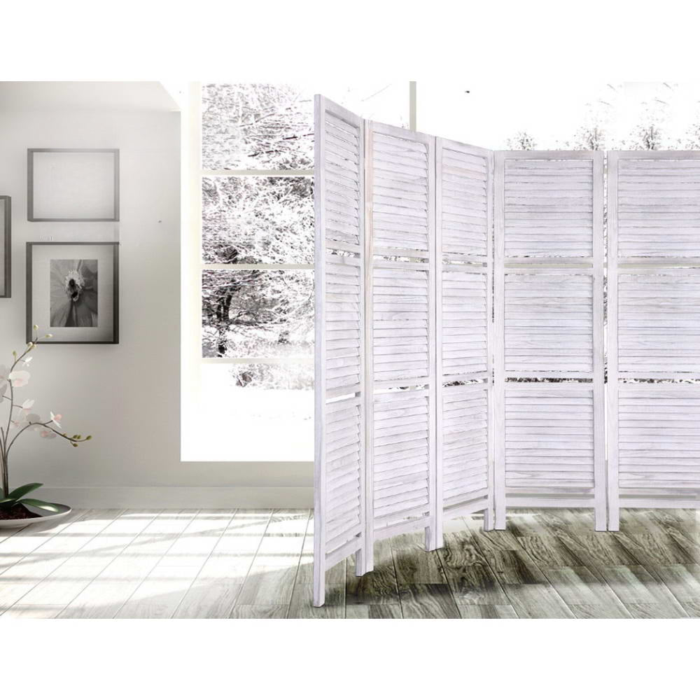 Room Divider Screen 8 Panel Privacy Foldable Dividers Timber Stand Shelf