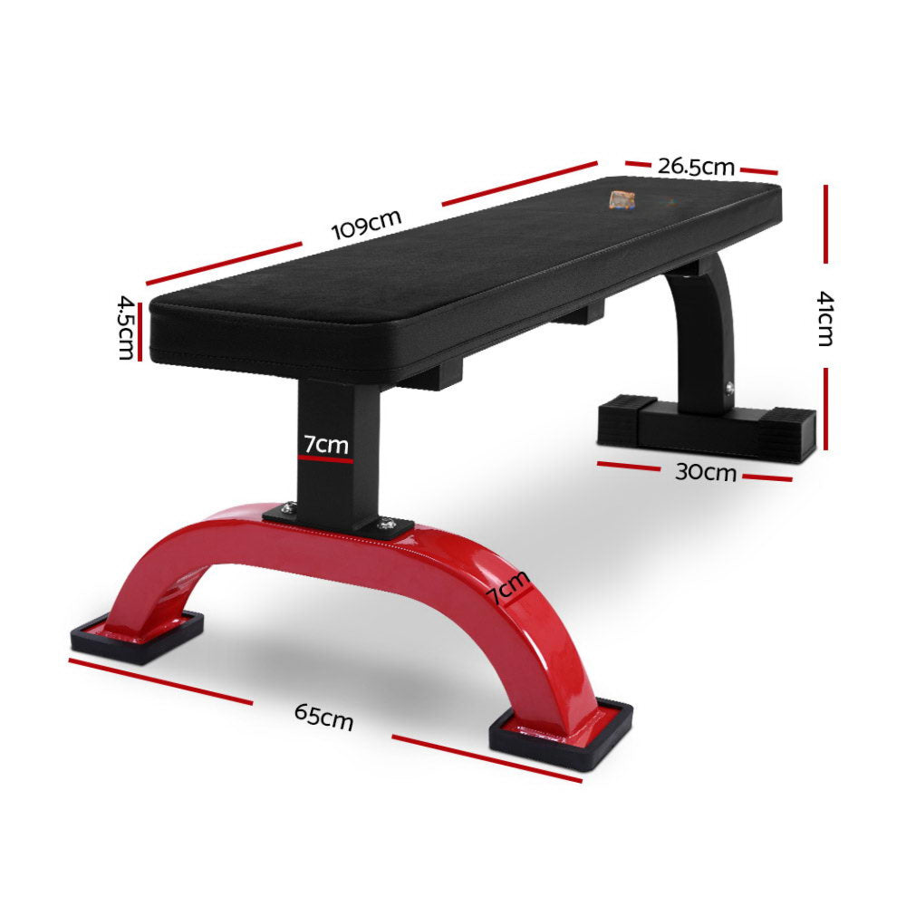 Fitness Flat Bench Weight Press Gym Home Strength Training Exercise - Max Weight 300kg