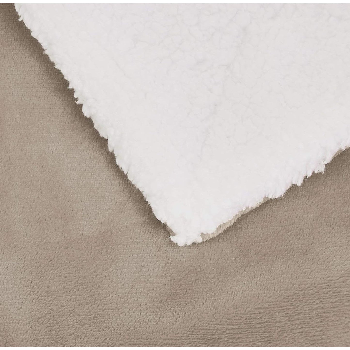 Ultra-Soft Micromink Sherpa Blanket - Taupe