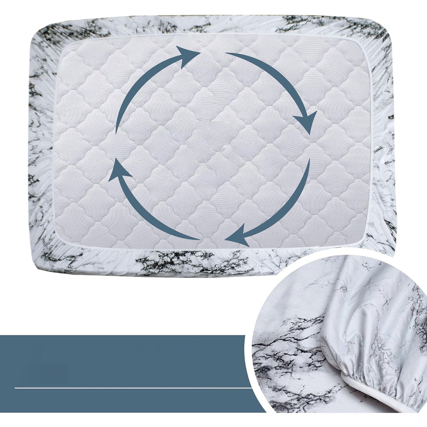 Soft and Lightweight Microfibre Deep Bed Sheet Set - Grey White